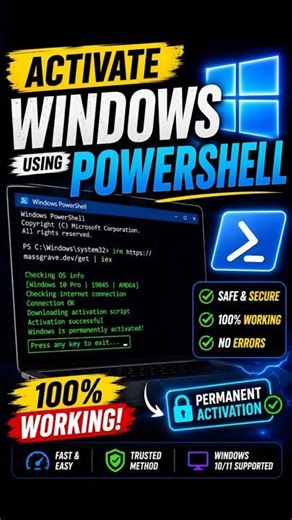 How to Activate Windows Safely & Easily Using PowerShell