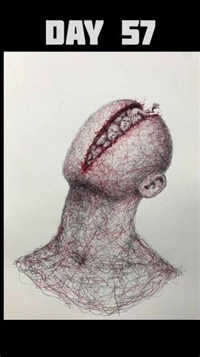 Day 57 | Thought Painting Challenge#shorts