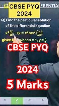 Q) Find the particular solution of the differential equation 𝐱^𝟐 𝐝𝐲/𝐝𝐱−𝐱𝐲=𝐱^𝟐 𝐜𝐨𝐬^𝟐