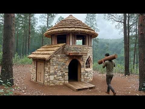 After Going Bankrupt, He Spent 15 Days to Build the 2-Story Cheapest House in the Forest