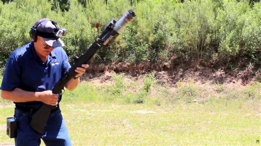 Legendary shooter Jerry Miculek shooting 23 rounds on target with a shotgun in 3.73 seconds.