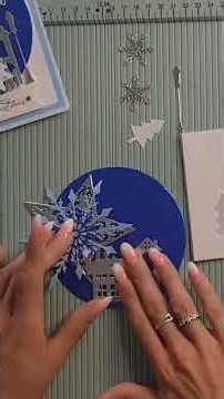 Stunning Blue Snowflake Christmas Card | Handmade Card #Shorts