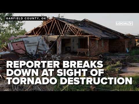 Reporter breaks down after seeing tornado destruction in Oklahoma