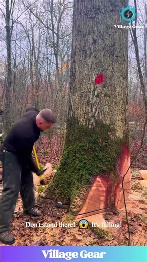 POV: You're About to Witness a GIANT Tree Fall! 🤯 My Anxiety Was Through the ROOF! #tree #fail