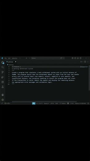 Python Practice for Beginners 💻 | Hands-on Coding Session (Must Watch!) #shorts #pythonprogramming