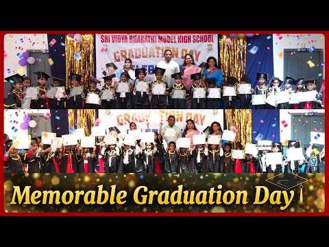 Tiny Caps, Big Dreams! 🎓 | Graduation Celebration Highlights | Sri Vidya Bharathi Model High School