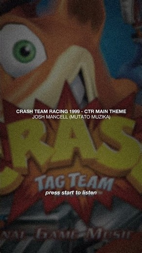 Nostalgia level 100: CTR Main Theme from Crash Team Racing 1999 🚀 #Shorts