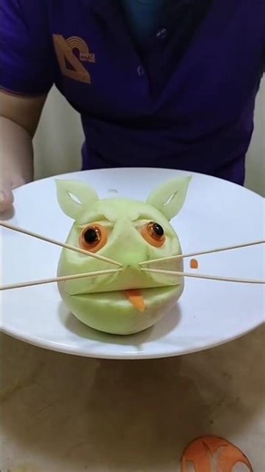 “Apple Carving Art Teddy Bear Shape Design#Fruit Cutting design Skills#Knife Skills#