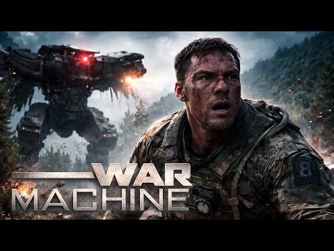 War Machine (2026) | Alan Ritchson Stephan James | Alien Robot First Attack Soldiers Scene Review