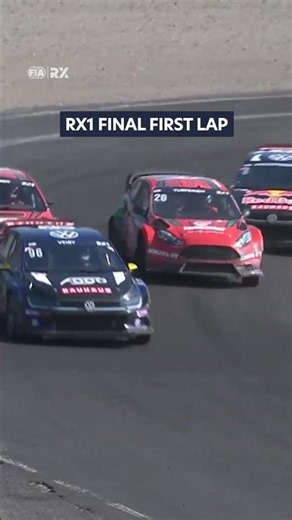 chaos on the opening lap 💥 #FIARallycross #EuroRX