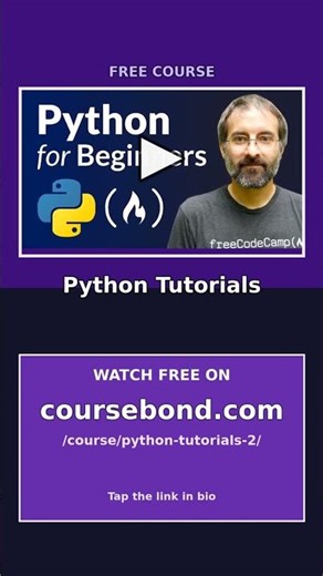 Python Programming Tutorials for Beginners - freeCodeCamp.org #Shorts