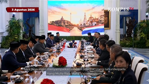 [Full terjemahan] Prabowo ke Anutin: Ini kunjungan resmi pertama PM Thailand ke RI dalam 15 tahun