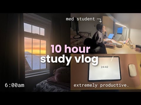 study vlog 📚 | productive 6AM study day, getting back into routine + room tour