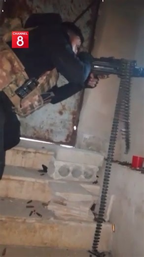 Channel 8 English on Instagram: "An internal security member in Aleppo opened fire with a BKC machine gun, shooting at members of the Syrian army. #CHANNEL8 #Aleppo"