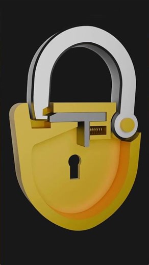 Old padlock lock mechanism