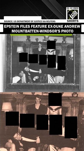 Epstein files feature photo of Ex-Duke Andrew Mountbatten-Windsor lying across women’s laps