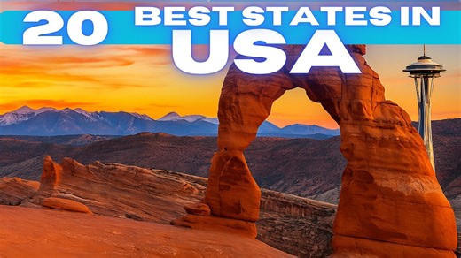 Best states to travel in USA 4K