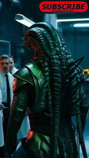 Evil alien on our planet Earth. Alien attacks doctors on earth.