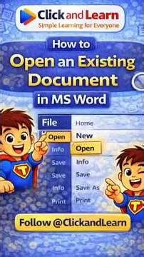 How to Open an Existing Document in MS Word?|Open Old Files in MS Word in 30 Seconds!|Basics #Shorts