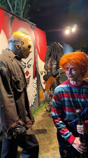 Chucky and Tiffany make their final appearance this Friday! @Ashton @cloudi . . . #halloween #chucky #jasonvoorhees #horrorfan #spookyseason