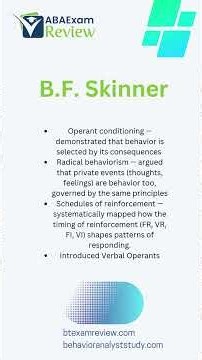 B.F. Skinner - Applied Behavior Analysis in 60 seconds | ABA Exam Review