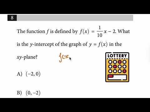 Lottery Questions on Functions & Linear Models | SAT Quick Wins. Q 8,9 Bundle 8, Module 2
