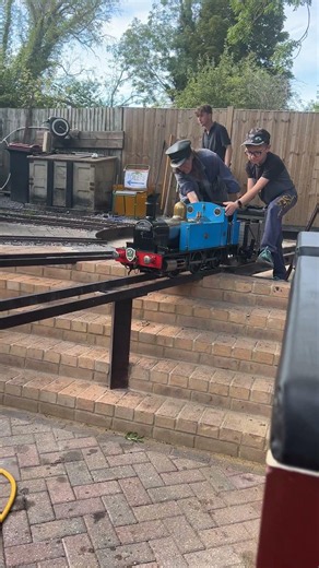 7 1/4” Holmside, done running for the day. #steam #trains #steamlocomotive #engineering
