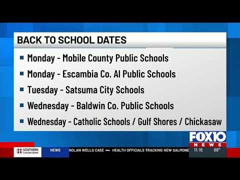 Back to school dates: Local schools return next week