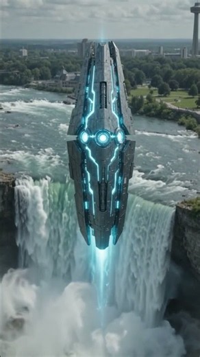 Alien Beacon Rises Above Niagara Falls