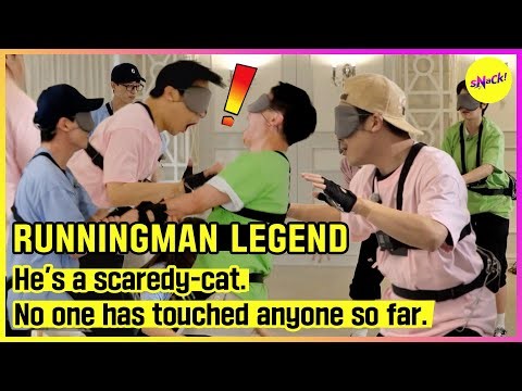 [RUNNINGMAN] He's a scaredy-cat. No one has touched anyone so far. (ENGSUB)