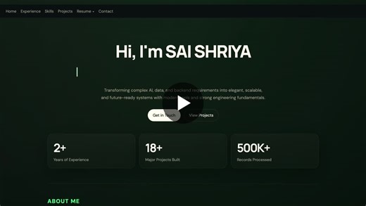 #ai #dataengineering #systemdesign #portfolio #opentowork #techprojects | Sai Shriya Surla