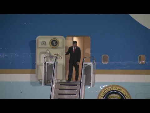 Watch Trump arrive to China for high-stakes meeting with President Xi to talk Iran war, tariffs