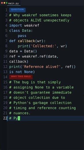Your Python Is Too Slow: Why weakref sometimes keeps objects ALIVE unexpectedly