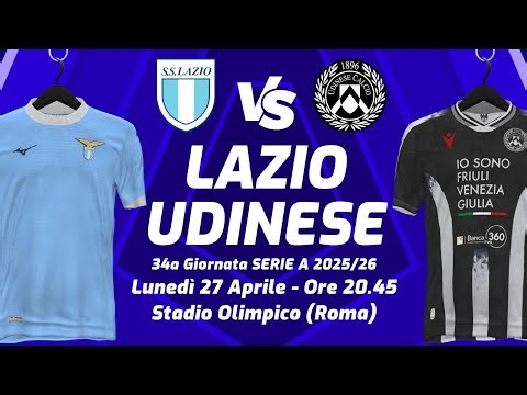 LAZIO vs UDINESE ▪︎ SERIE A 2025/26 ▪︎ LIVE REACTION, COMMENTO TELECRONACA CON STATISTICHE IN DIRETT