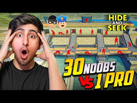 30 Noobs Vs 1 Pro HIDE AND SEEK😱[A_s Gaming] - Free Fire India