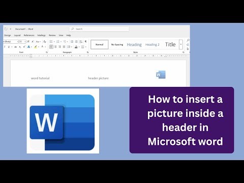 How to insert a picture inside a header in Microsoft word