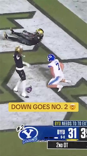 UNRANKED UCF STUNS NO. 2 BYU IN A DOUBLE OT THRILLER 😱 (via: CFBONFOX /X)