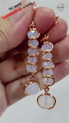 Cute earrings - Free tutorial video link above the title #shortsvideo #wireworks