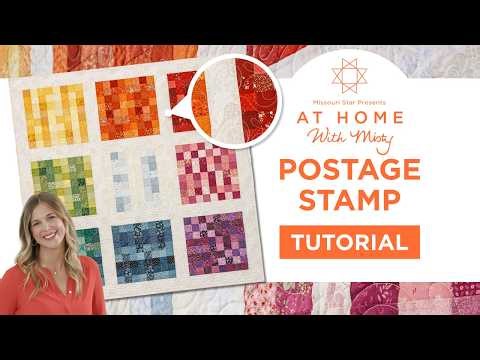 How to make an Easy Postage Stamp Quilt | At Home With Misty | Quilt Tutorial