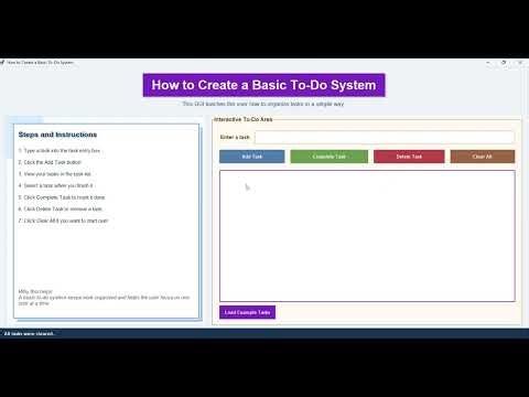 Basic To Do GUI