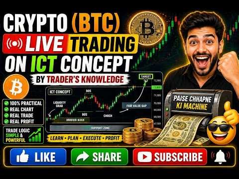 Bitcoin(crypto) Live Trading with ICT Concept 🔥 | Smart Money Strategy & High Probability Setup