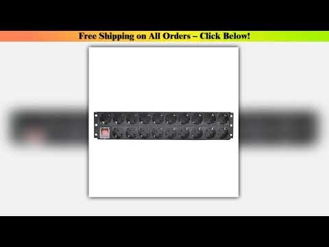 2U PDU power strip distribution unit 19 Way German socket Break Switch 2meter iec C14 EU Plug