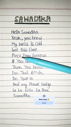 SawaDika_Lisa (lyrics) !! BLACKPINK #sawadika