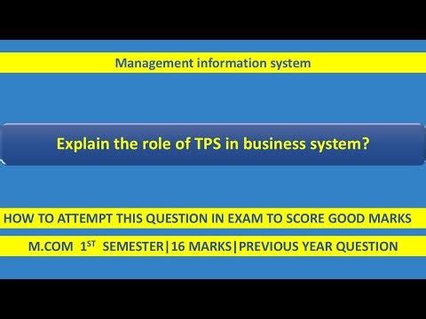 Role of TPS in Business System | Transaction Processing System Explained | MIS & M.COM