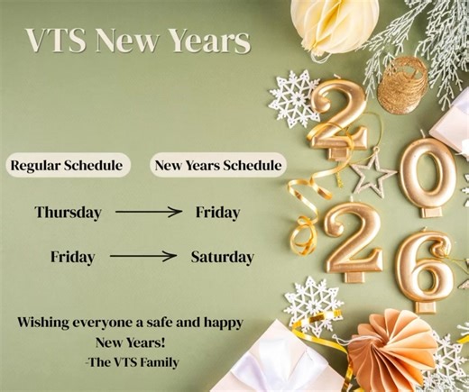 NEW YEARS HOLIDAY SCHEDULE | VTS Valet Garbage Service
