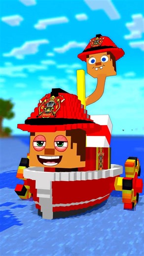 SteveBoat became Firefighter SteveBoat!!! | Minecraft Animation #shorts