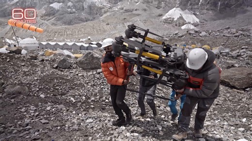 For the first time, expedition companies are using drones to carry equipment loads up Everest. https://cbsn.ws/48SbD5O | 60 Minutes