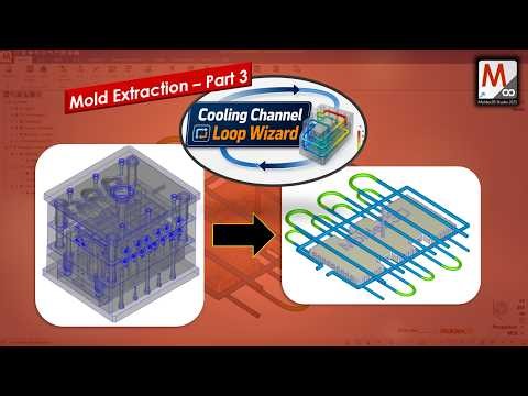 Cooling Channel Loop Wizard | Mold Extraction Tutorial - Part 3 | Advanced Tips & Tricks | Moldex3D