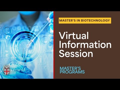 Master's in Biotechnology | Information Session | January 22, 2026