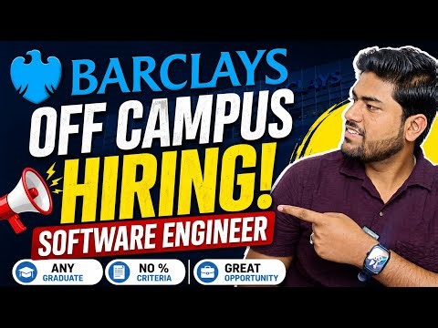 Barclays Recruitment 2026 | Software Engineer Hiring | Pune & Bangalore | Apply Now!